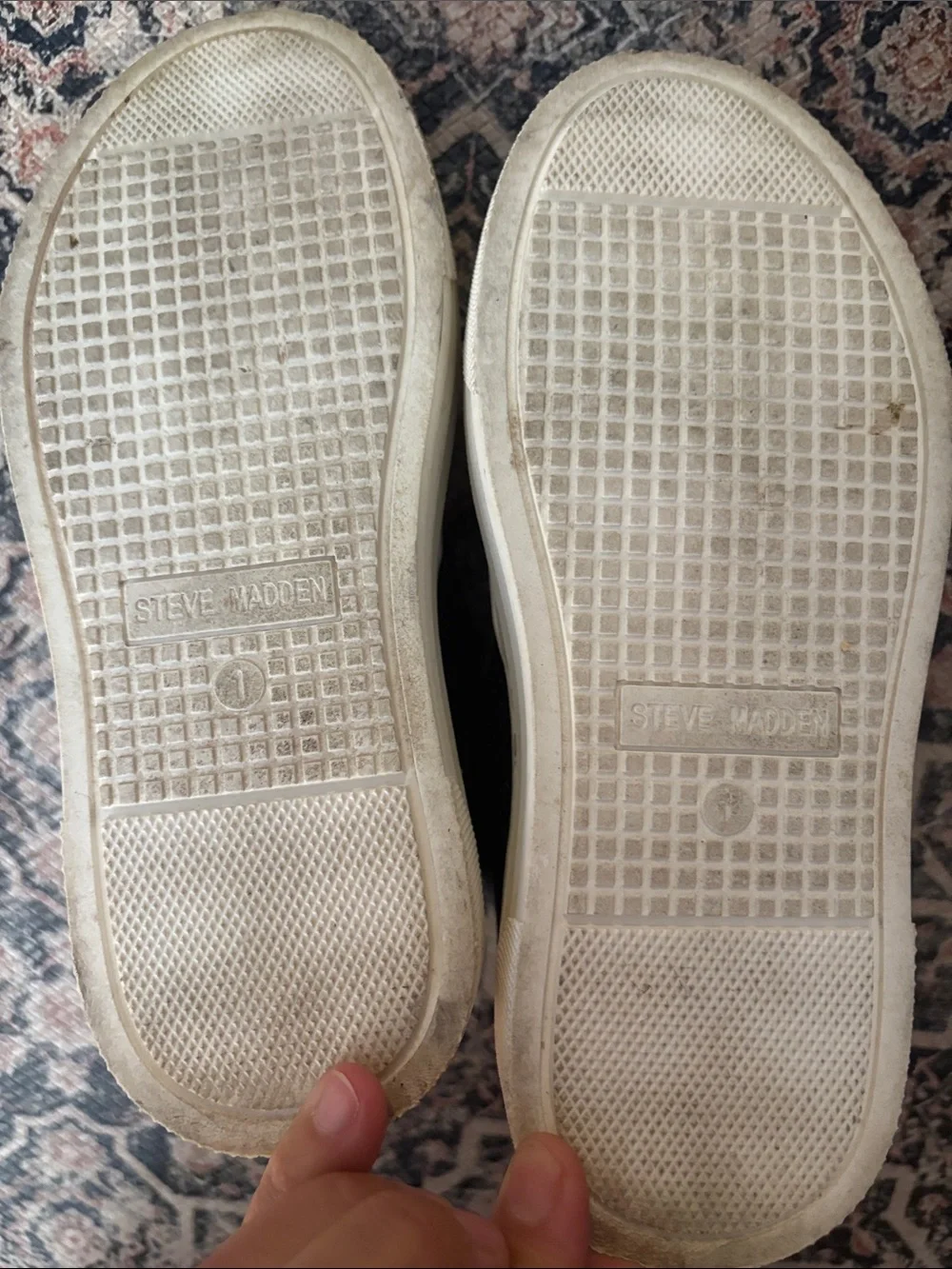 Steve Madden Black Leather Slip-On Boots with White Sole
